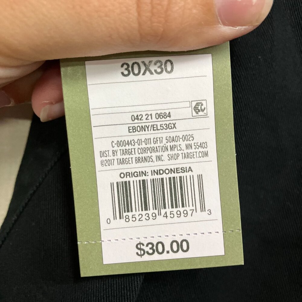 Goodfellow & Co Men's Ebony Standard Fit Ankle Tapered Slim Leg 5-Pocket Pants - Picture 7 of 16